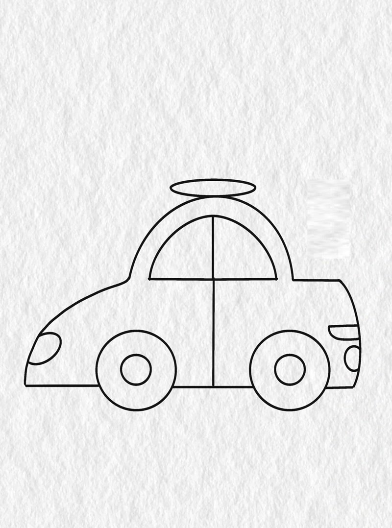 How to draw a police car easy 6