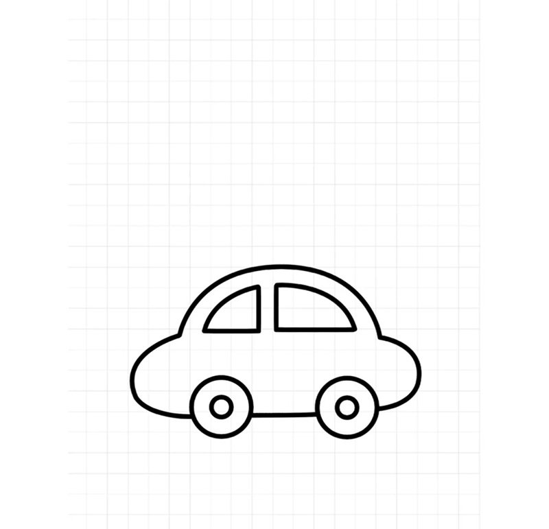 How to draw a easy police car for kids 4