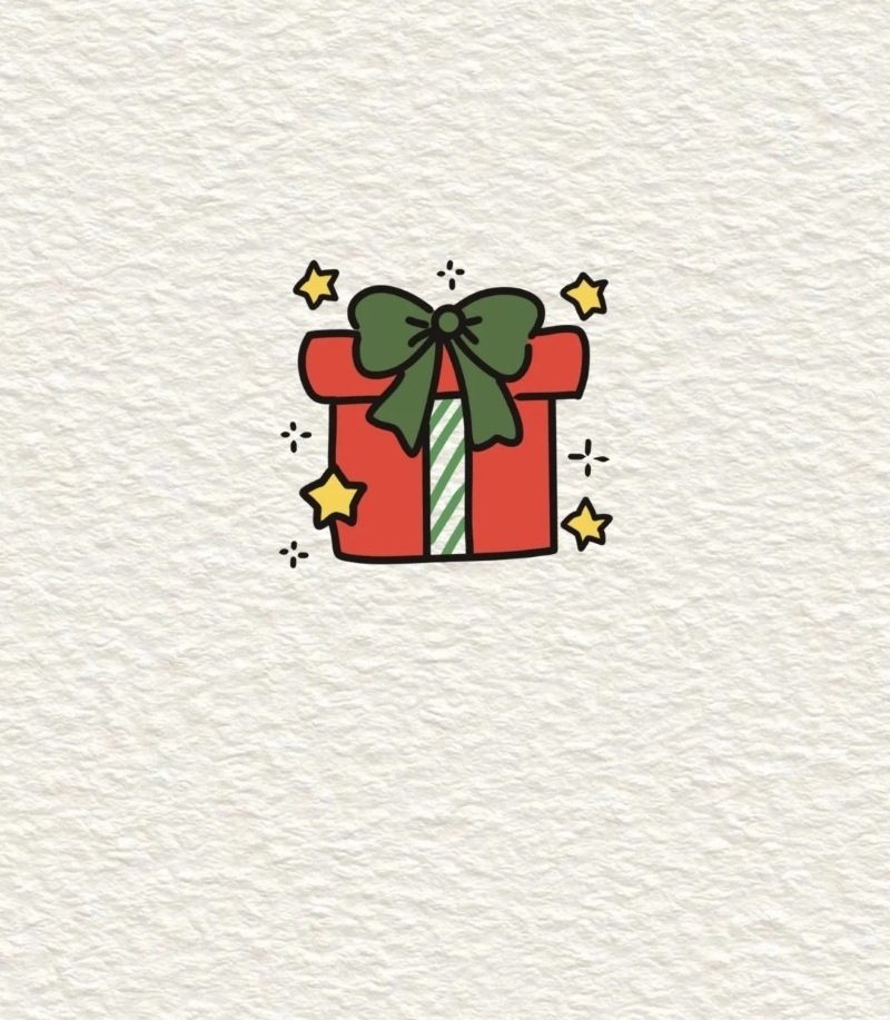 How to draw a present cute