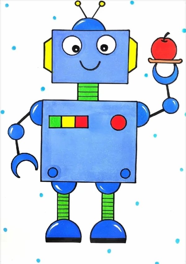 How to draw a robot easy