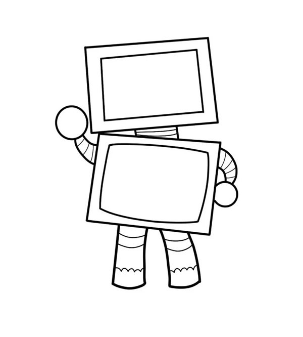 How to draw a robot for kids 3 