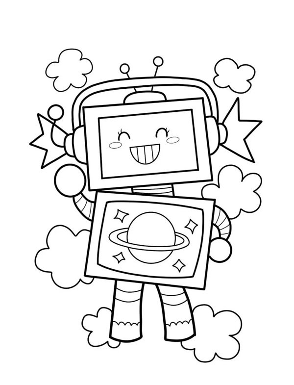 How to draw a robot for kids 6