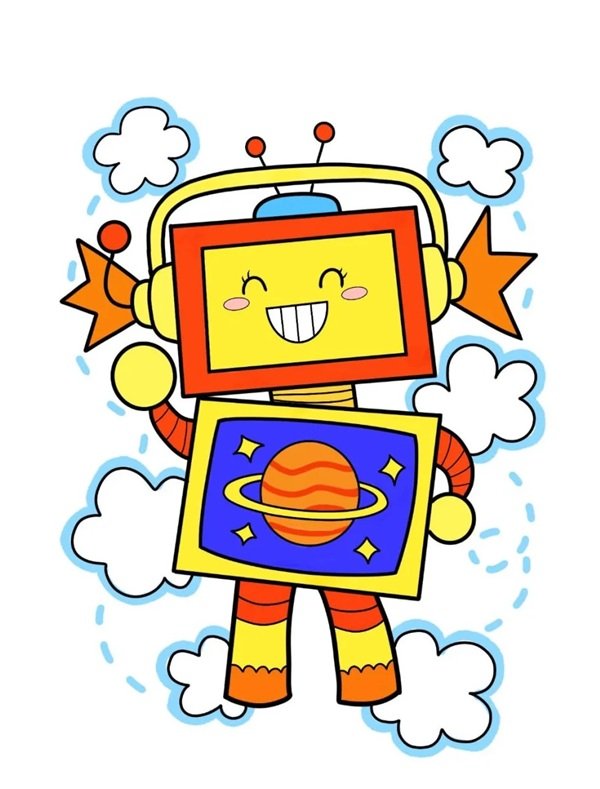 How to draw a robot for kids