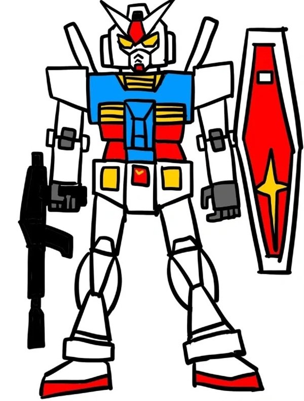 How to draw a robot step by step