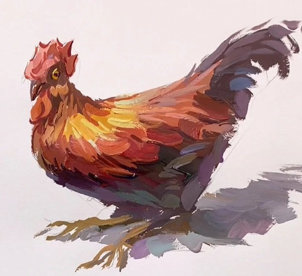 How to draw a rooster 5