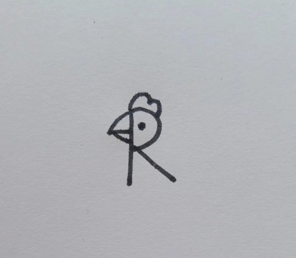How to draw a rooster step by step 2