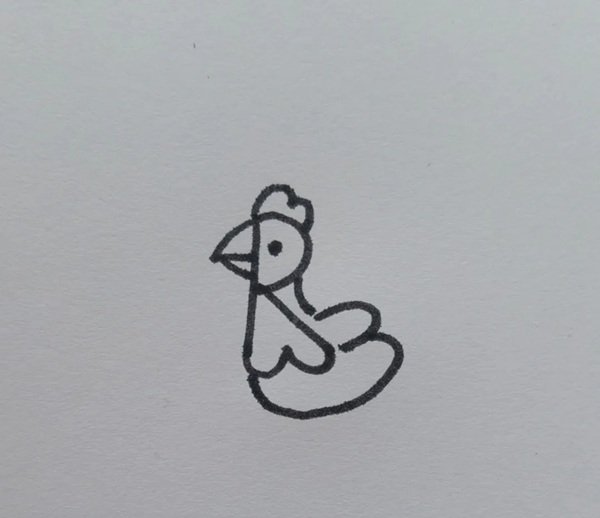 How to draw a rooster step by step 3