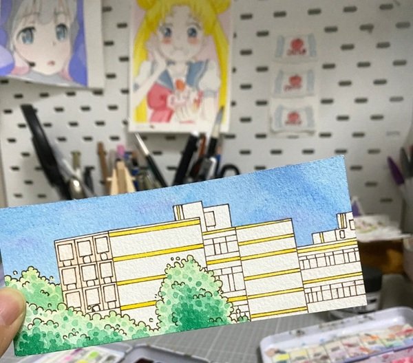 How to draw a school 11
