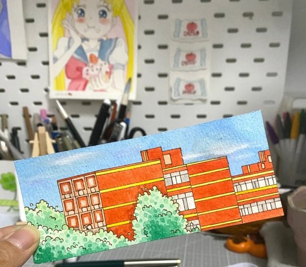 How to draw a school 13