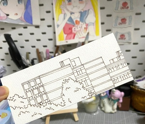 How to draw a school 5