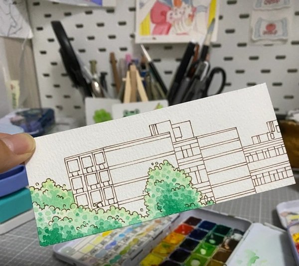 How to draw a school 9