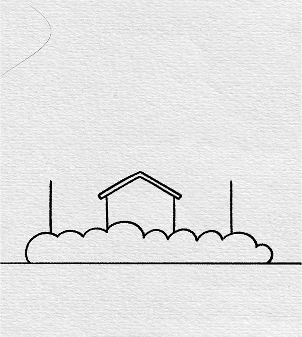 How to draw a school beautiful 3