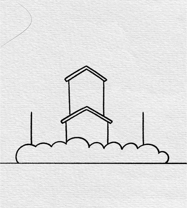 How to draw a school beautiful 4