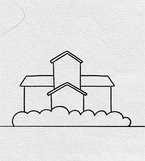 How to draw a school beautiful 5