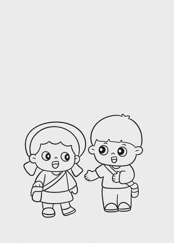How to draw a school step by step 4