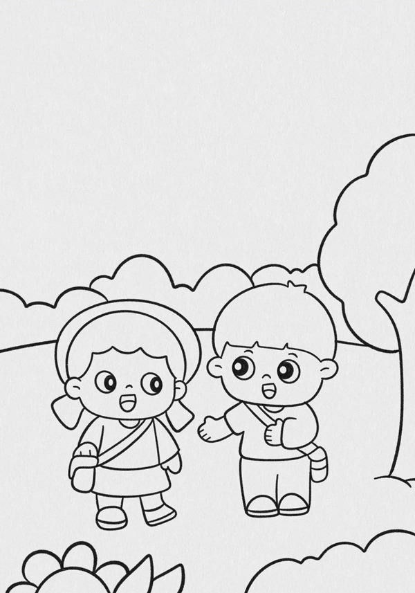 How to draw a school step by step 5