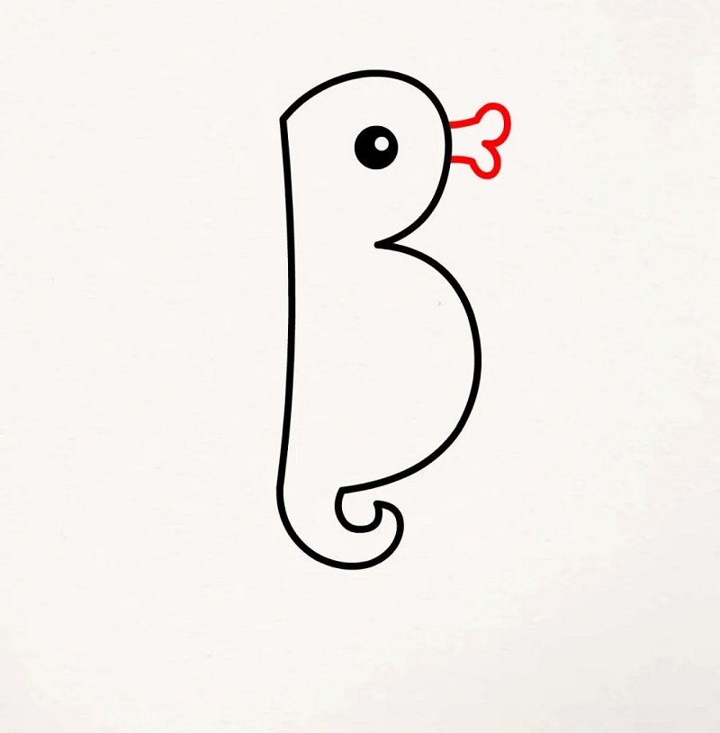 How to draw a Seahorse cute 4