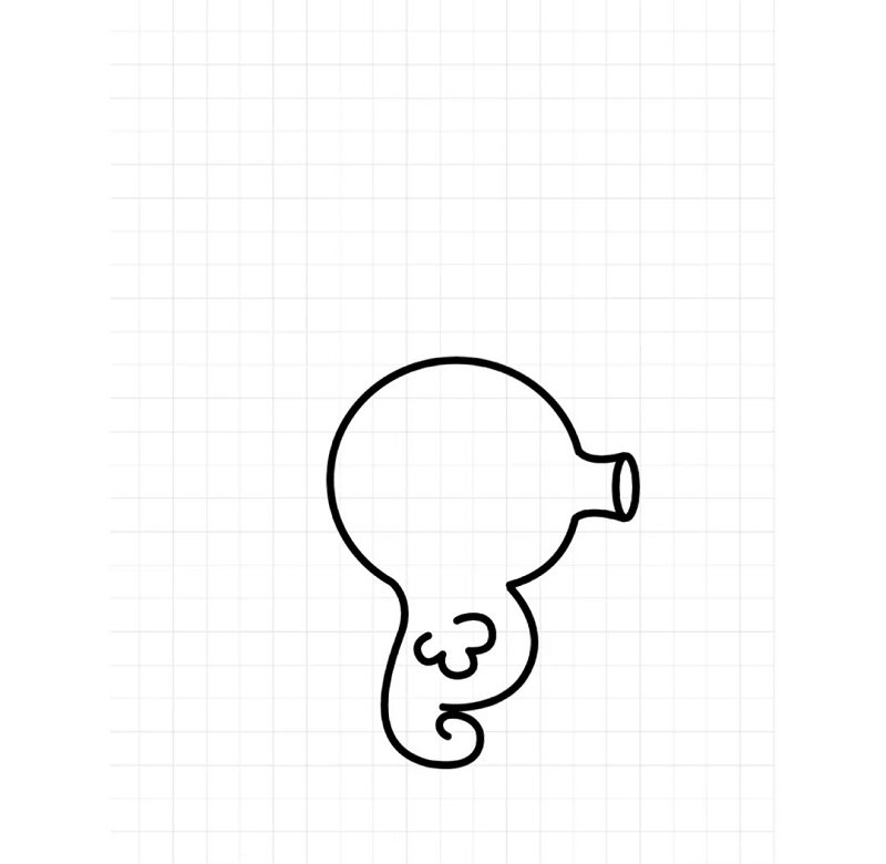 How to draw a Seahorse step by step 4