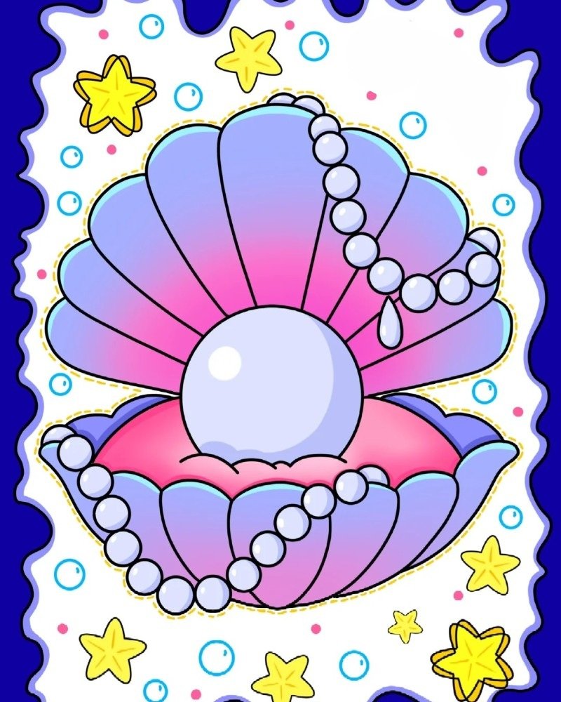 How to draw a seashell step by step