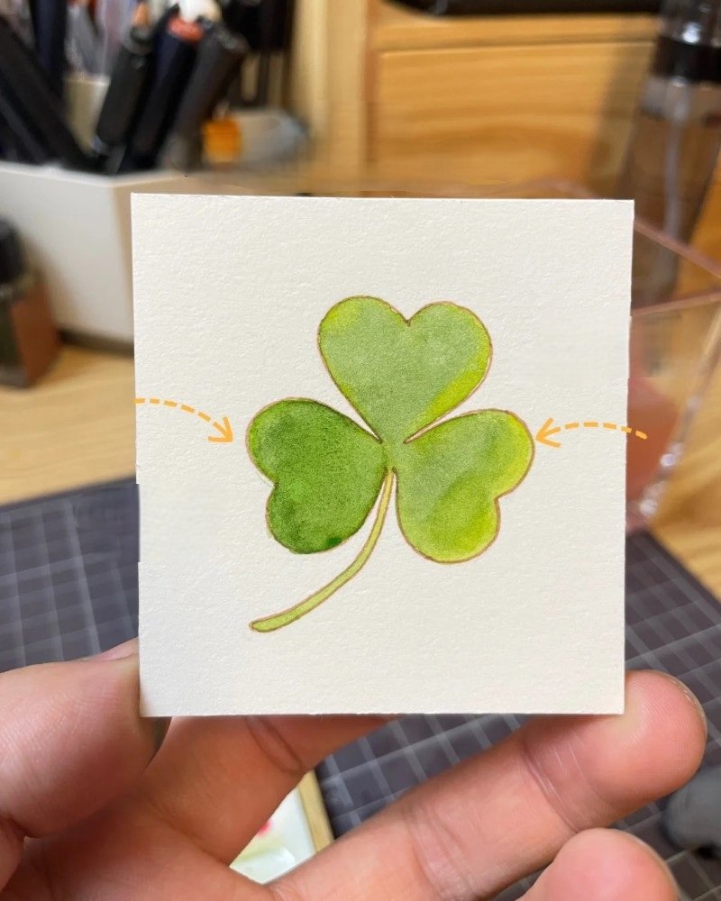 how to draw a shamrock 3