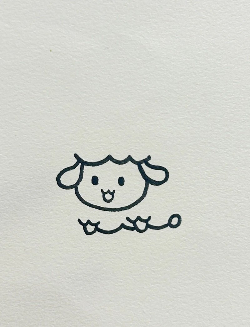 How to draw a sheep cute 5