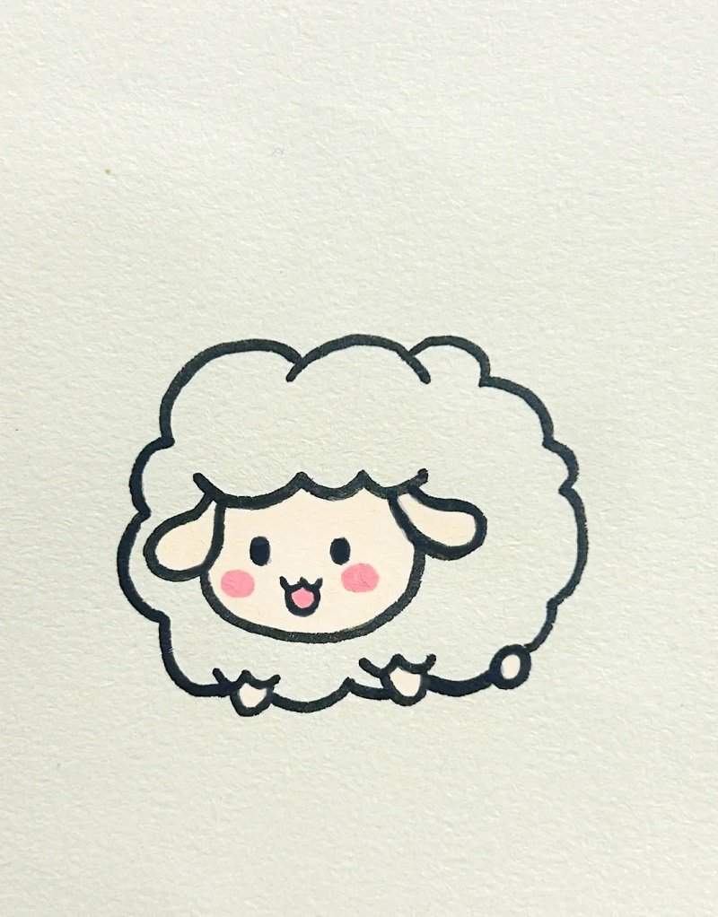 How to draw a sheep cute