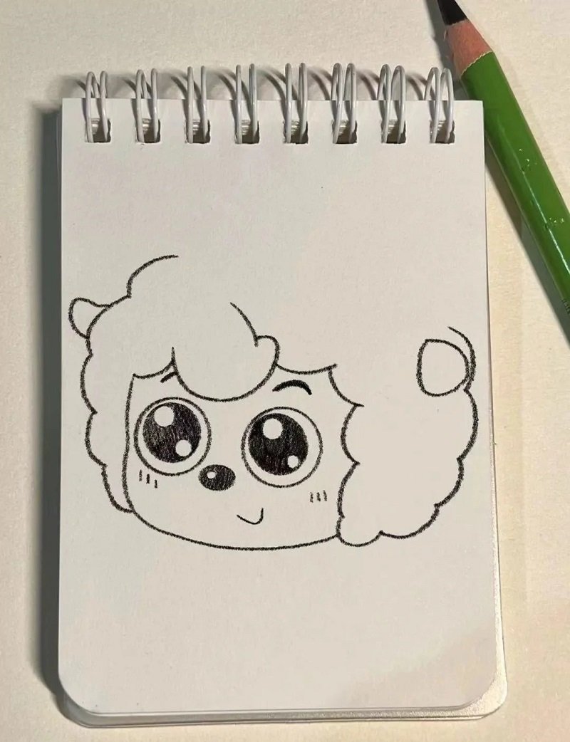 How to draw a sheep easily 3