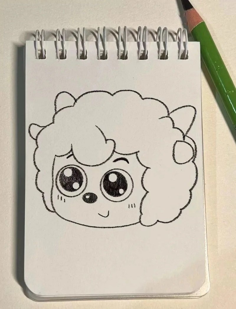 How to draw a sheep easily 4