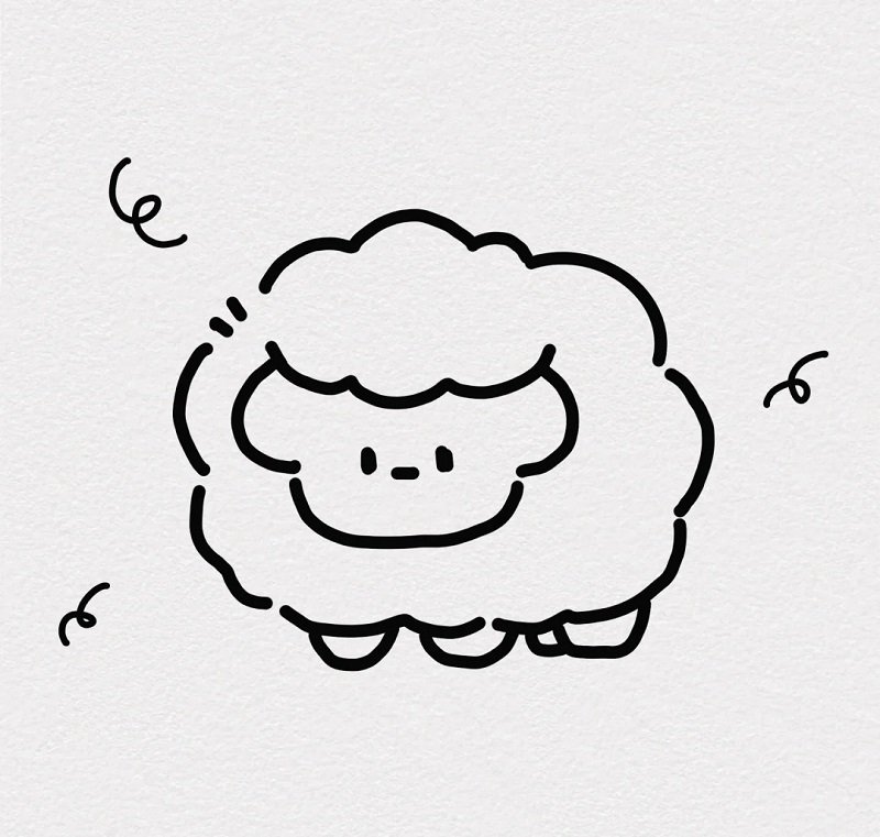 How to draw a sheep easy
