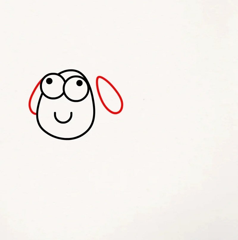 How to draw a sheep step by step 5