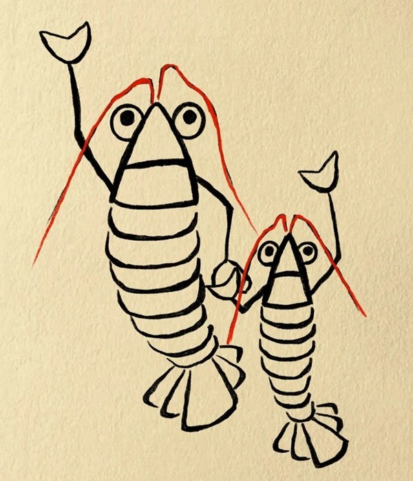 How to draw a shrimp 7