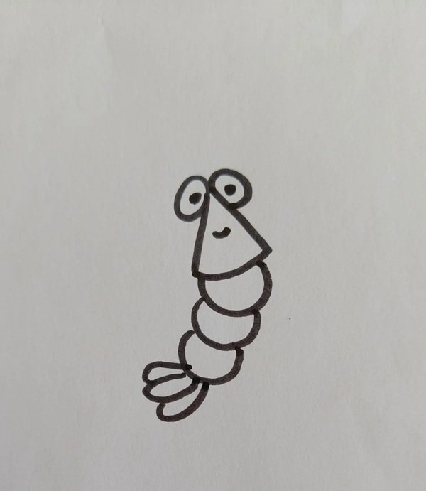 How to draw a shrimp easy 5
