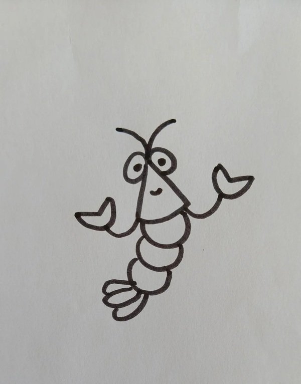 How to draw a shrimp easy