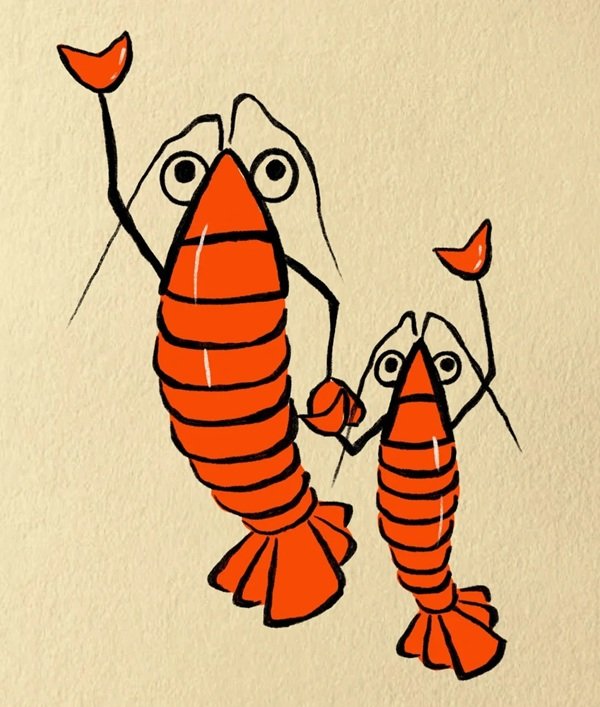 How to draw a shrimp
