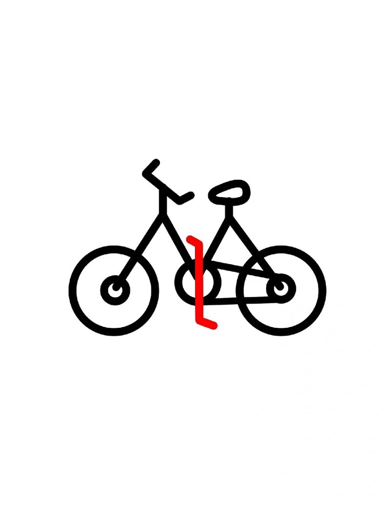 How to draw a simple bike 6