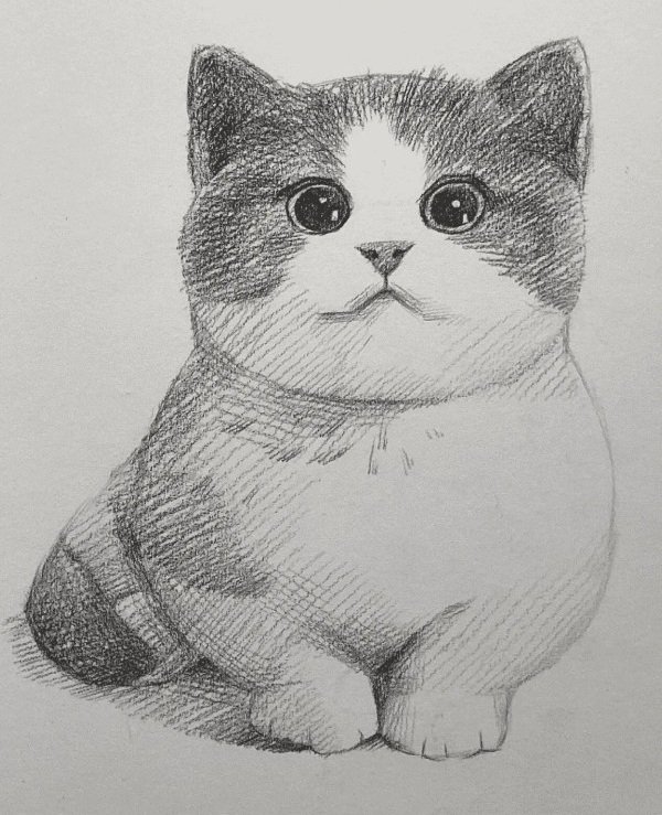 How to draw a simple cat​ 5