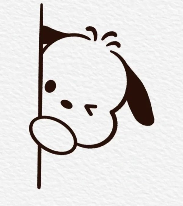 How to draw a simple dog 5