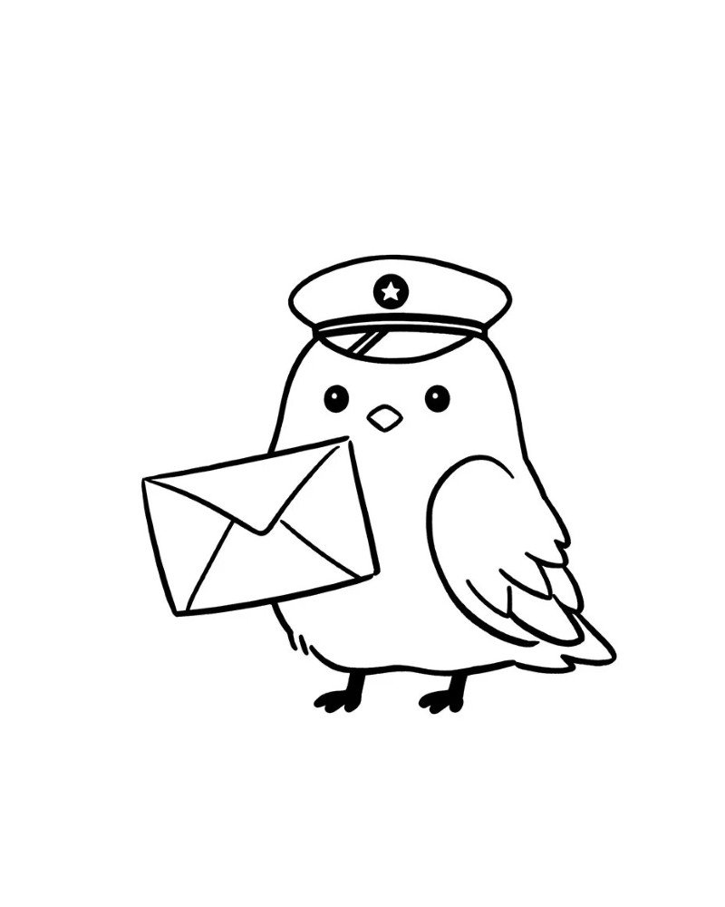 How to draw a simple dove bird 5