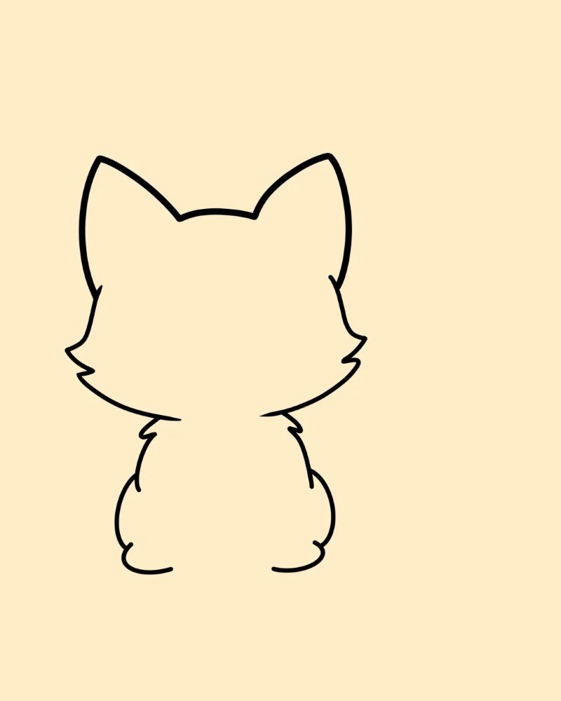 How to draw a simple fox 4