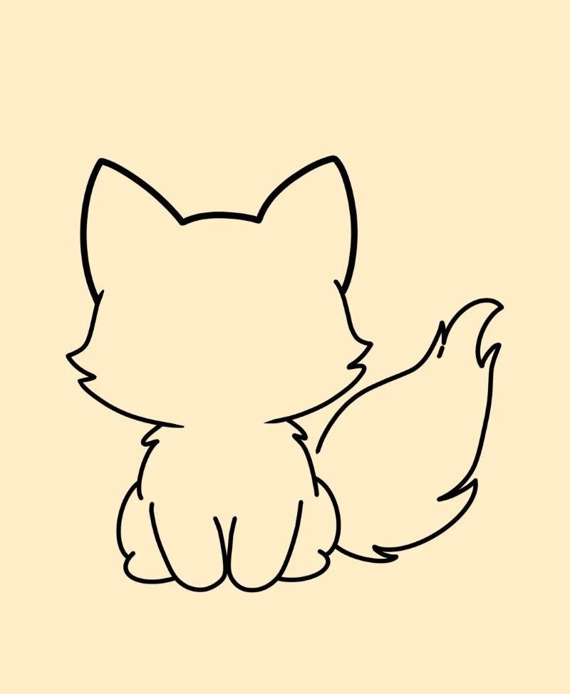 How to draw a simple fox 6