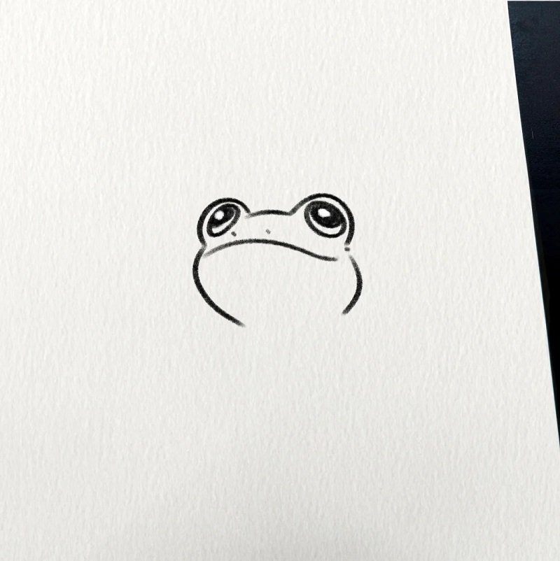 How to draw a simple frog 2