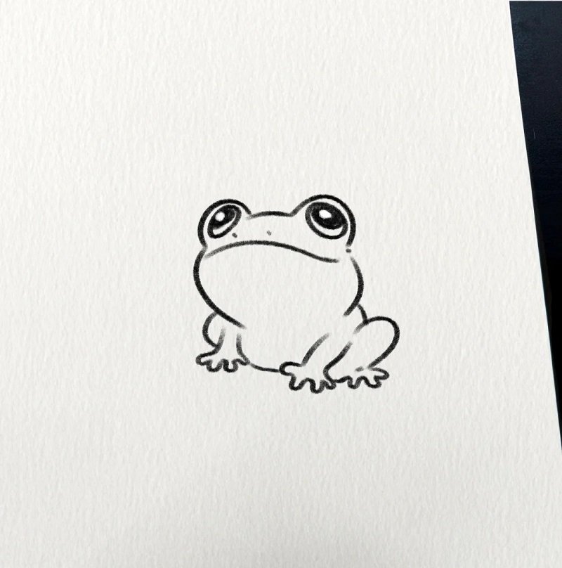 How to draw a simple frog 4