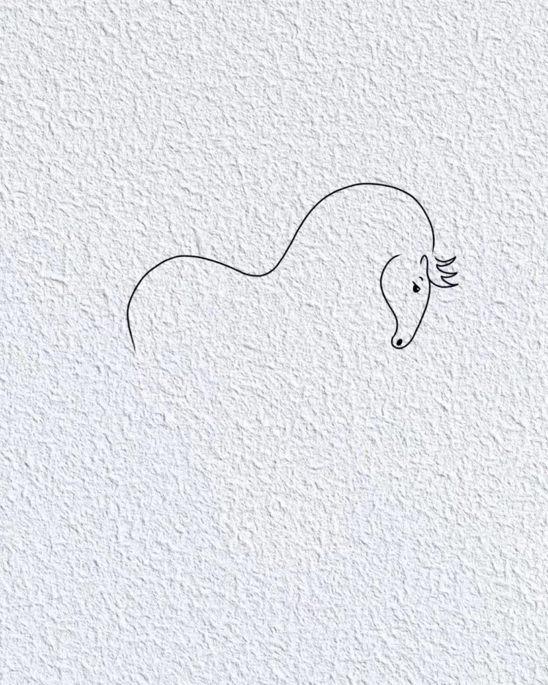 How to draw a simple horse 2