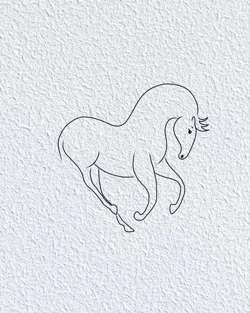 How to draw a simple horse 8 