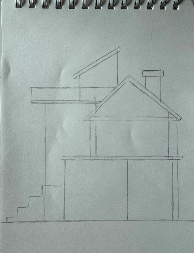 How to draw a simple house 1