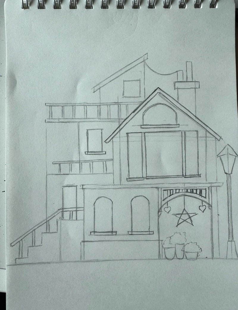 How to draw a simple house 2