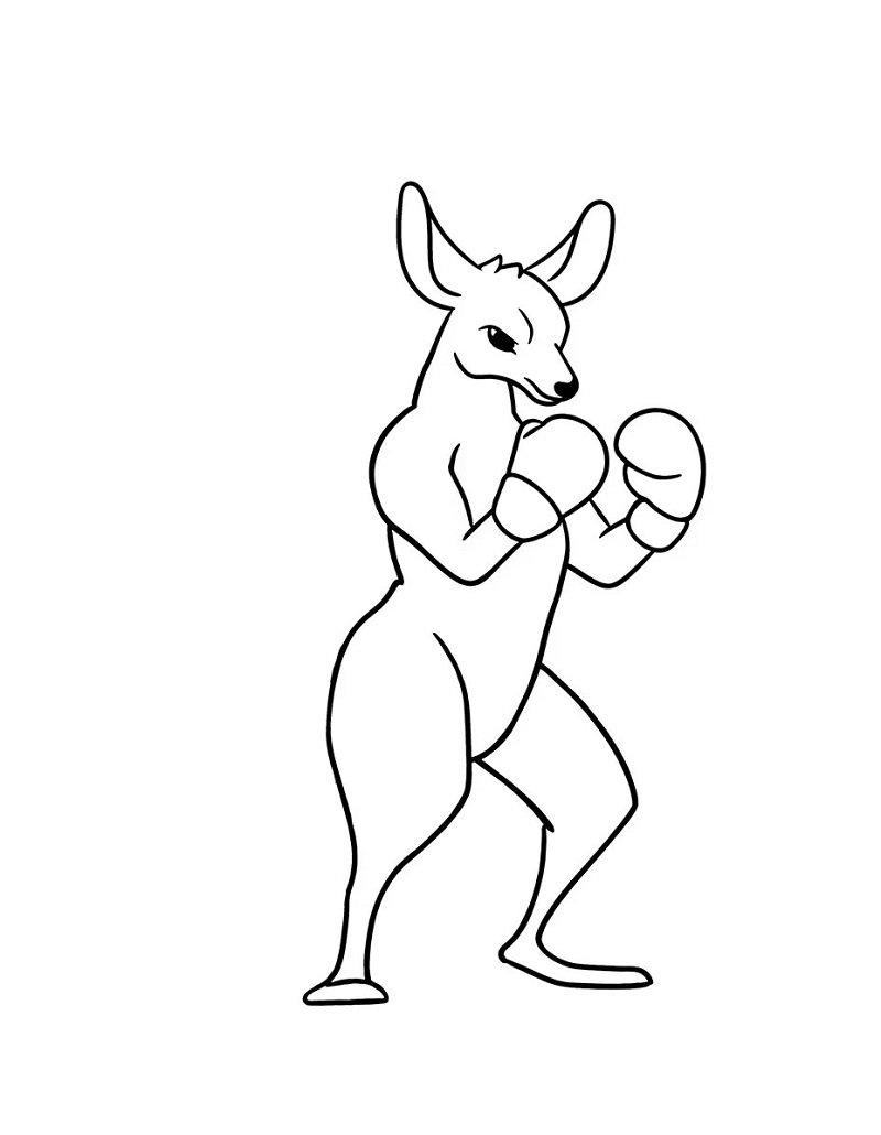 How to draw a simple kangaroo 5