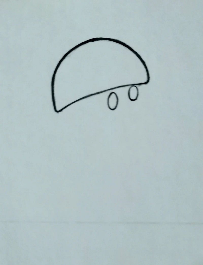 How to draw a simple mushroom 2