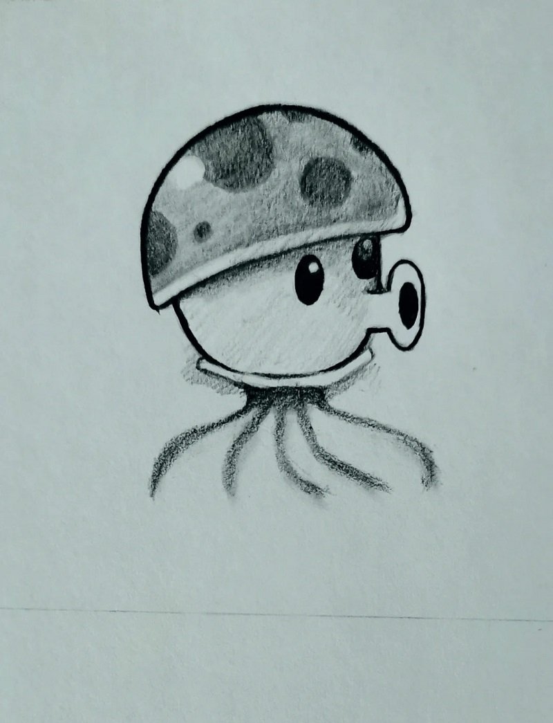 How to draw a simple mushroom