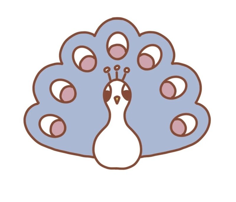 How to draw a simple peacock
